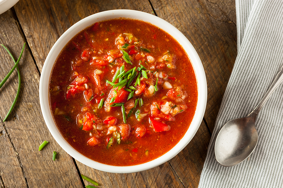 Gazpacho (Cold Tomato Soup) | Healthy Soup Recipes from Click 'N Cook